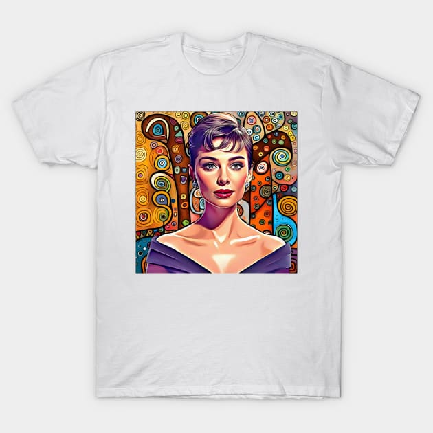 Audrey Hepburn T-Shirt by Colin-Bentham